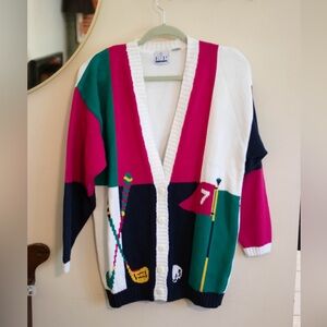 EP Pro Golf Color Blocked Cardigan
